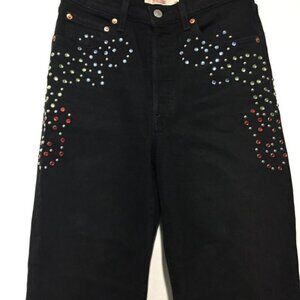 LEVIS HIGH RISE STUDS JEANS SIZE 27